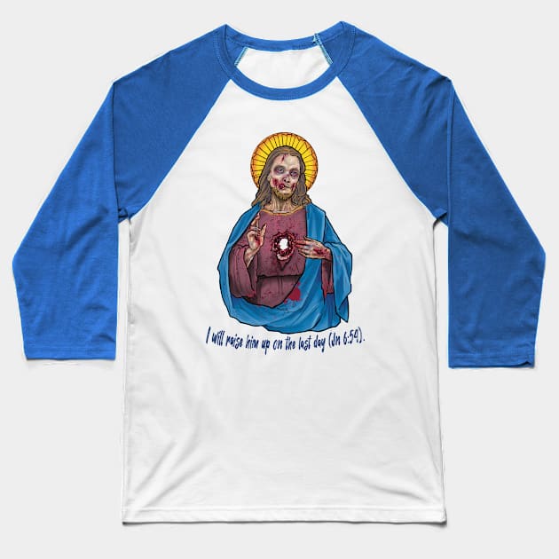 jesus zombie Baseball T-Shirt by Paskalamak